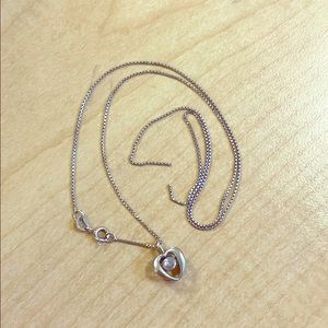 Silver heart necklace